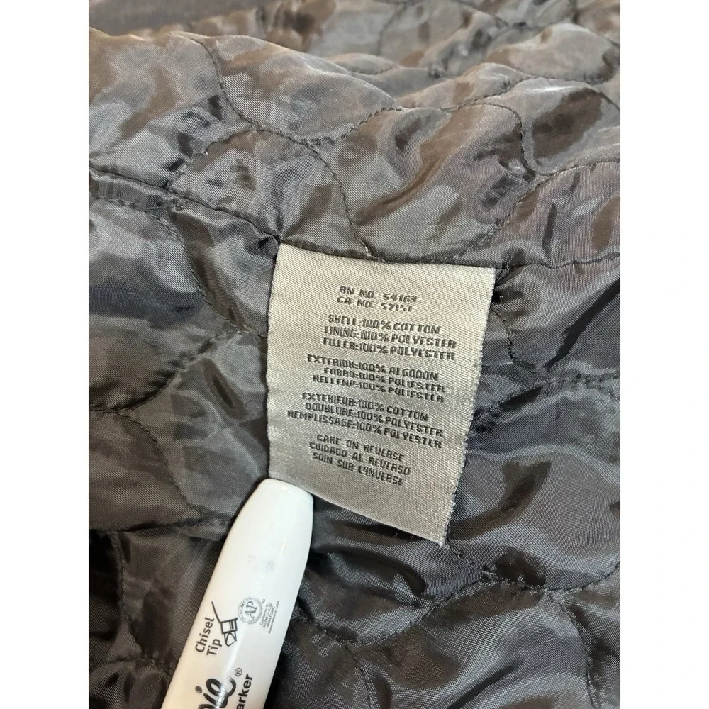 Levi's Men's Small Black Hooded Field Parka Jacket Quilted Lining Military Style